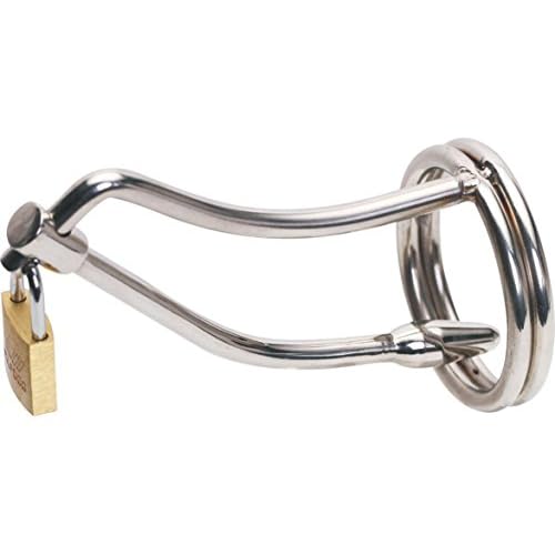 ZJchao(TM) Fetish SM Urethral Sounding Dilators Glans Ring Penis Plug with Lock image